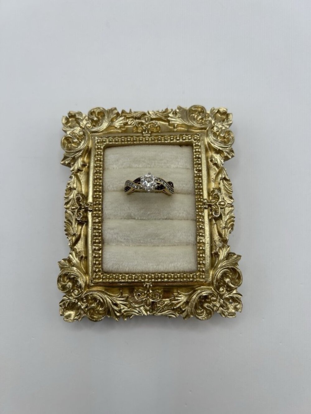 Danbury Mint Ring Purple Gold Tone Size 7 Personalize Name Anna Birthstone Gift - Picture 3 of 14